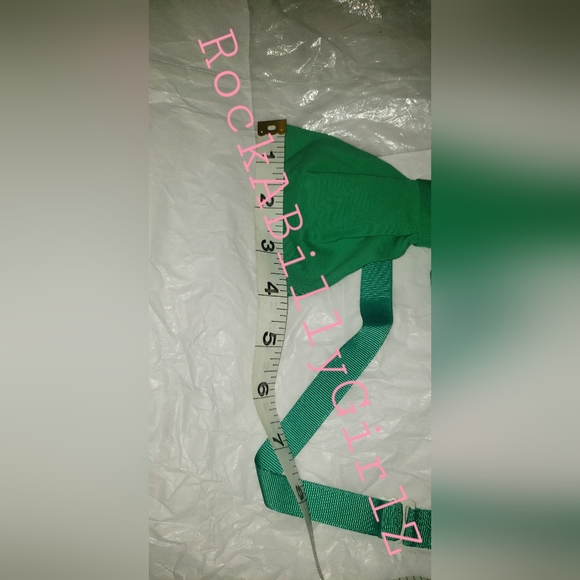 Tatyana Hunter Green Big Bow Pinup Detachable Adjustable Necktie or Hair Tie - Picture 6 of 8